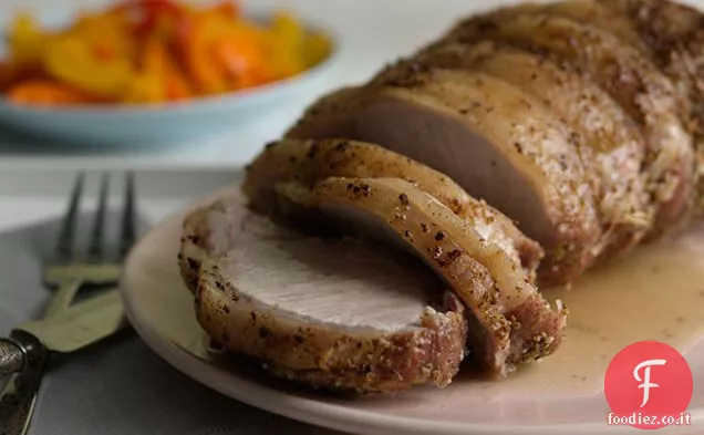 Lombo di maiale arrosto con finocchio-aglio strofinare