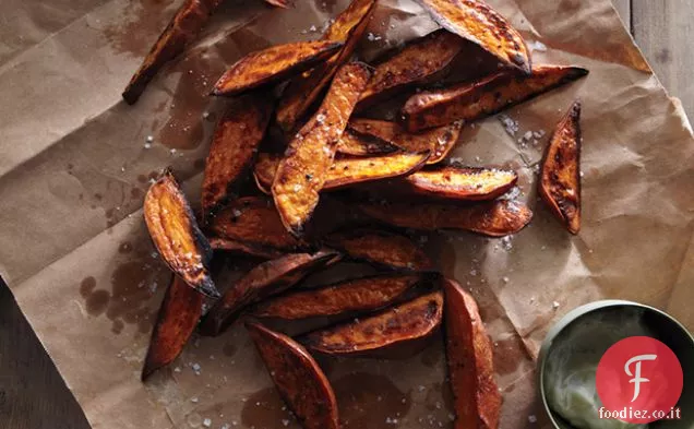 Cunei di patate dolci con maionese al lime
