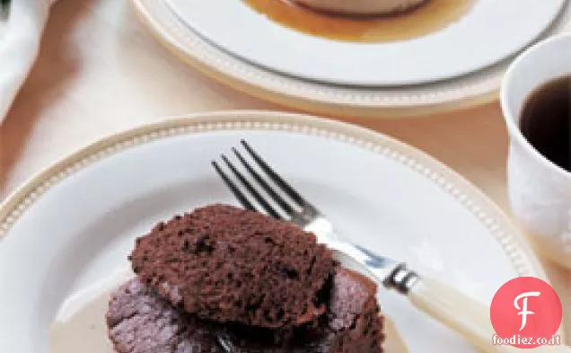 Caffè-Flan di Cardamomo con Crème Fraîche all'arancia