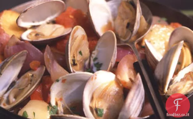 Vongole arrostite in ghisa
