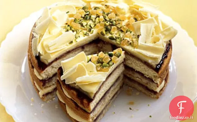 Torta al limone e zenzero con pistacchi
