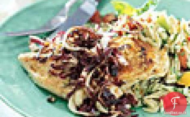 Petti di Pollo con Burro di Finocchio e Senape e Radicchio