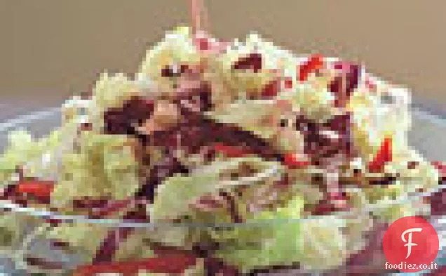 Cavolo Verza e Radicchio Slaw con condimento all'arancia rossa
