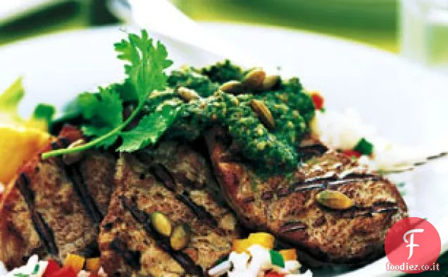 Filetto di maiale alla griglia con salsa Pipiana