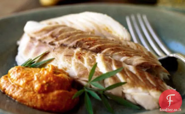 Dentice Rosso al sale con salsa Romesco