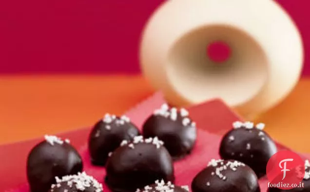 Tartufi al Caramello e Cioccolato Fondente con Fleur de Sel