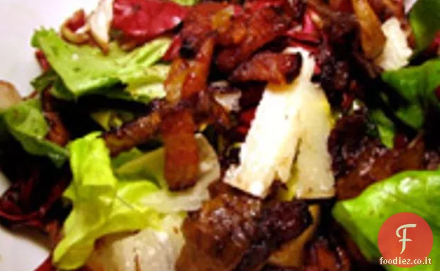 Cena stasera: Insalata calda con topinambur, pancetta, un