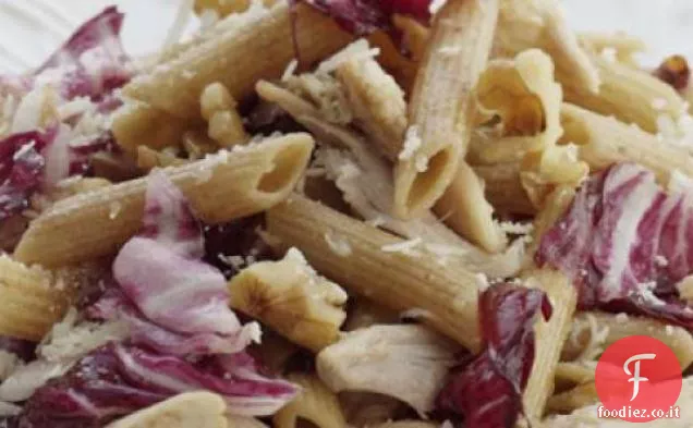 Ricetta Penne con Pollo Arrosto e Radicchio