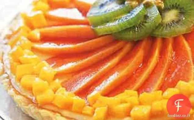 Cheesecake Crostata con frutta tropicale
