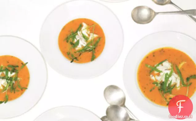 Zuppa di pomodoro e granchio