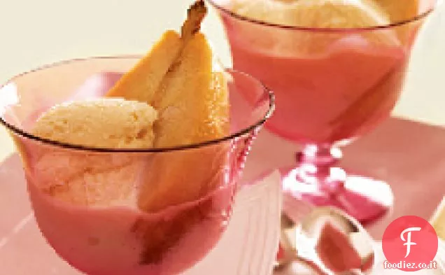 Pere al forno con gelato