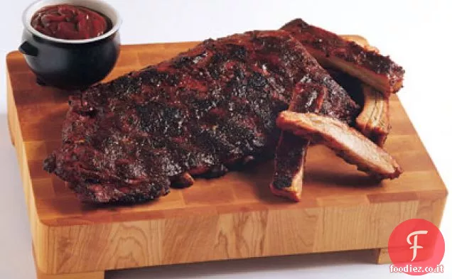 Costolette dolci e fumose di Kansas City