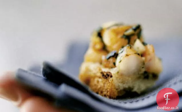 Toast di gamberetti al forno