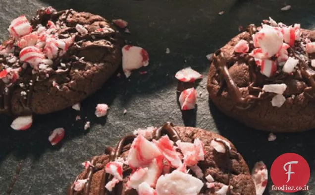 Doppio cioccolato-Menta Piperita Crunch Cookies