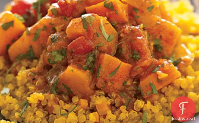 Quinoa con zucca invernale marocchina e stufato di carote