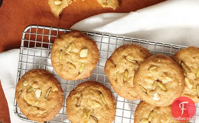 Biscotti al cioccolato bianco e Worm Worm