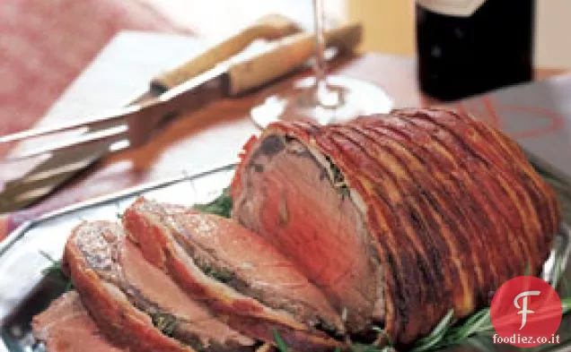 Filetto di manzo arrosto avvolto in pancetta