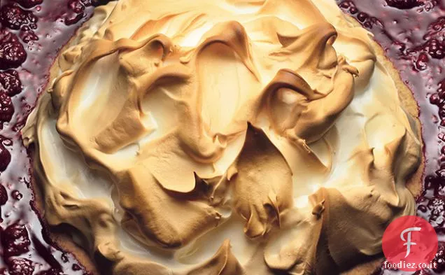 Torta di meringa al limone con crosta di Graham