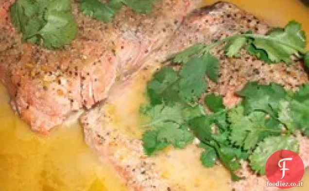 Salmone al limone e pepe