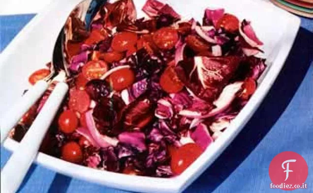 Radicchio, Cavolo Rosso e Pomodori con Vinaigrette all'Arancia