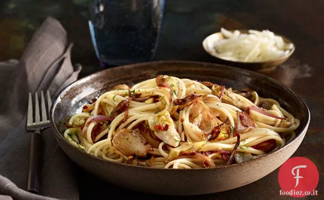 Topinambur e Cuore di carciofo Linguine