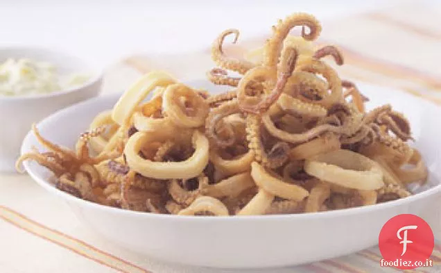 Calamari Fritti con Maionese ai Peperoni