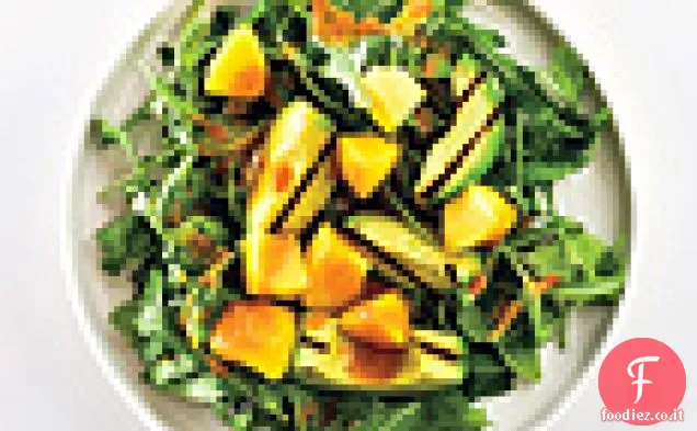 Insalata di avocado con pesche