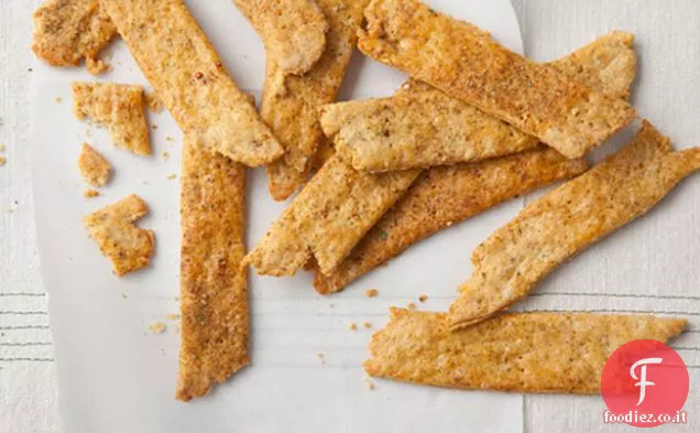Cracker di farina di mais al pepe verde