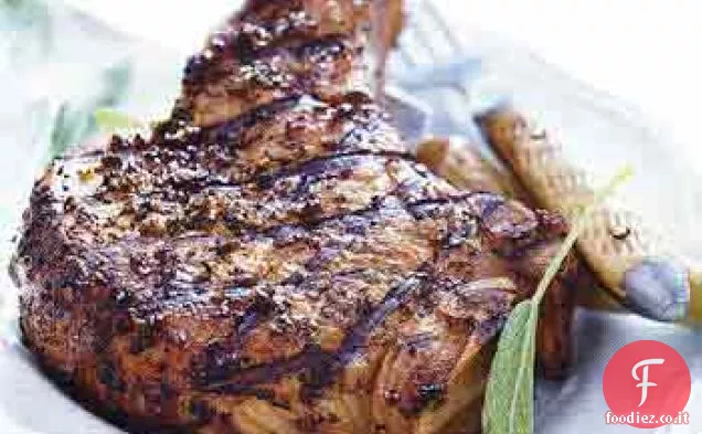 Braciole di maiale grigliate in salamoia