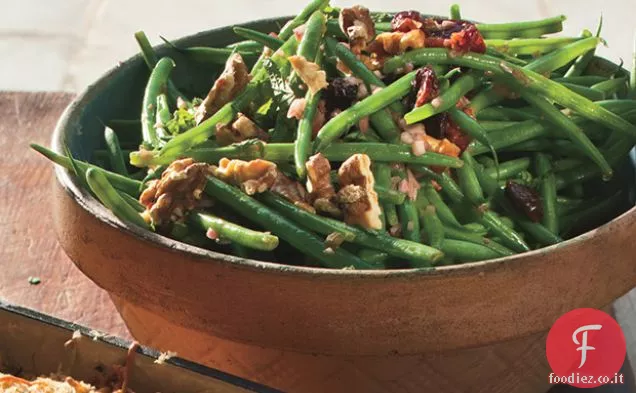 Fagiolini con Noci Tostate e Vinaigrette di Ciliegie essiccate