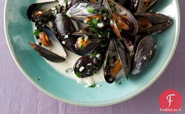 Cozze in salsa di pepe verde
