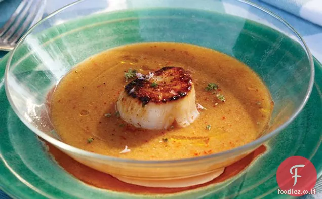 Gazpacho di drupacee con Capesante