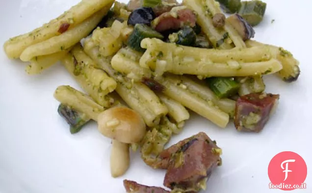 Asparagi, Prosciutto e Funghi Selvatici con Pesto di Acetosa