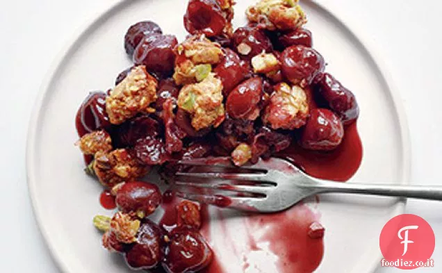 Crumble di pistacchio e Ciliegia