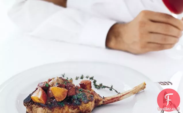 Braciola di vitello alla griglia di Cizma con Tasso, Foie Gras e acetosa
