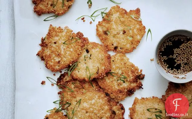 Frittelle di miglio-scalogno