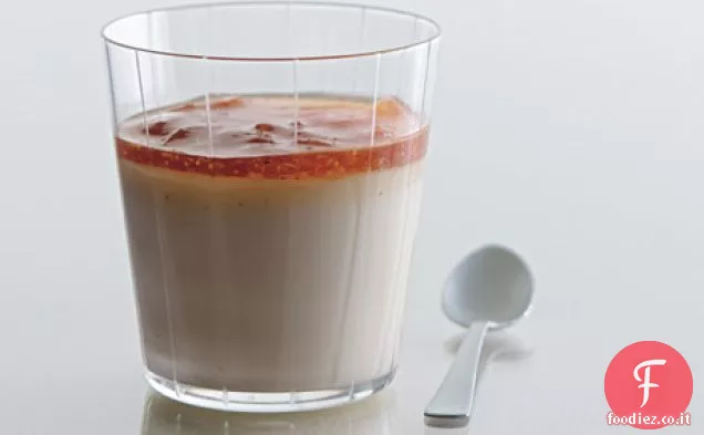 Budino alla vaniglia di fichi branditi