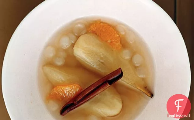 Pere in camicia con perle di Tapioca e Satsuma