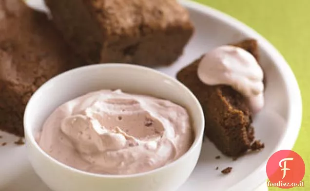 Brownies con Chipotle-Cherry Panna montata