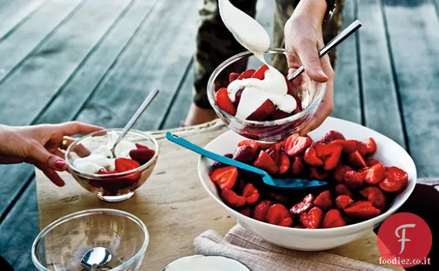 Fragole con Crema di Camomilla