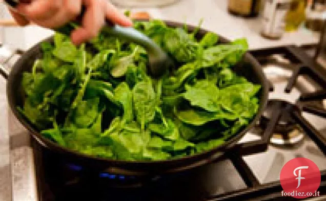 Spinaci con Sesamo e aglio