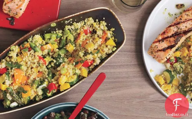 Pilaf di verdure primaverili e quinoa