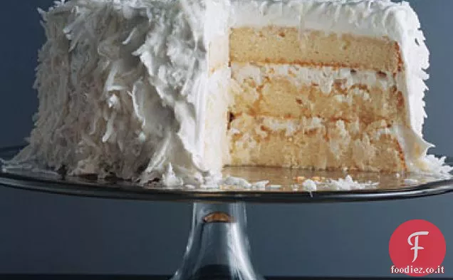 Torta a strati di cocco fresco