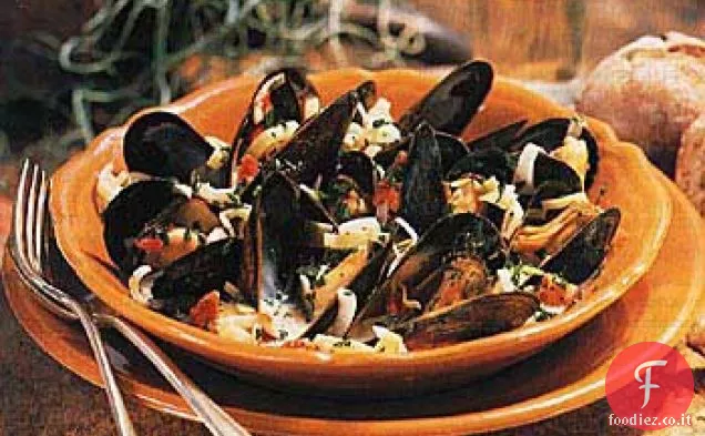 Cozze con Pernod e Crema