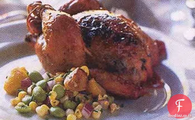 Poussins alle erbe al limone alla griglia