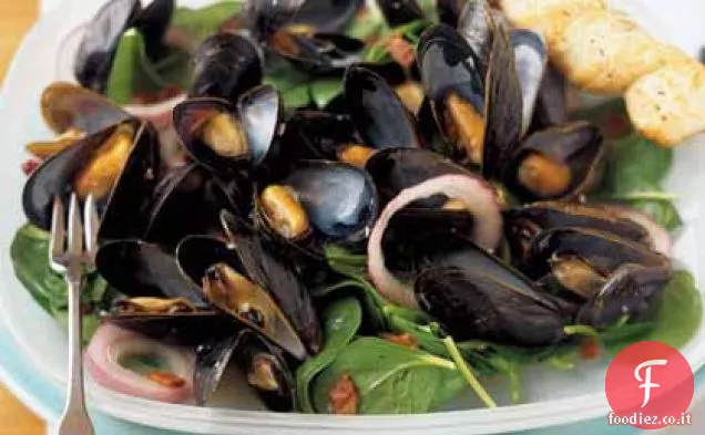 Insalata di crostacei e Pancetta Spinaci