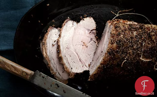 Arrosto di maiale strofinato al finocchio