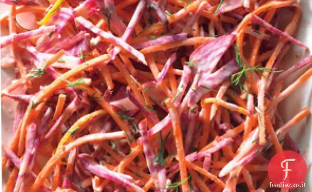 Caramella-Striscia Barbabietola e carota Slaw