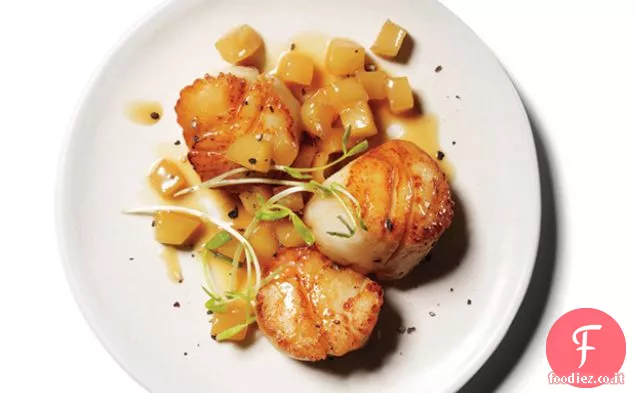 Capesante con salsa di mele