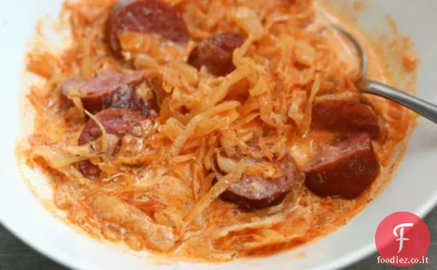 Cena stasera: crauti e salsiccia Paprikash